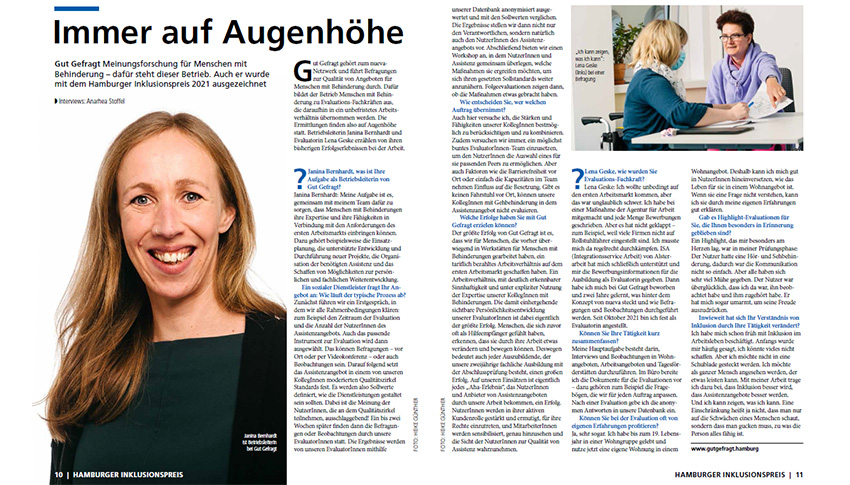 Ausschnitt aus der Beilage
